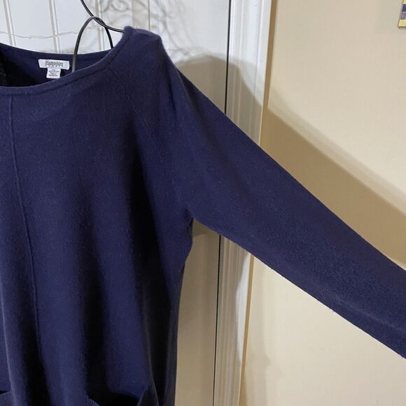 Hampshire Studio Sweater Women’s Extra Large Navy Pullover Long Length SOFT - Picture 5 of 9